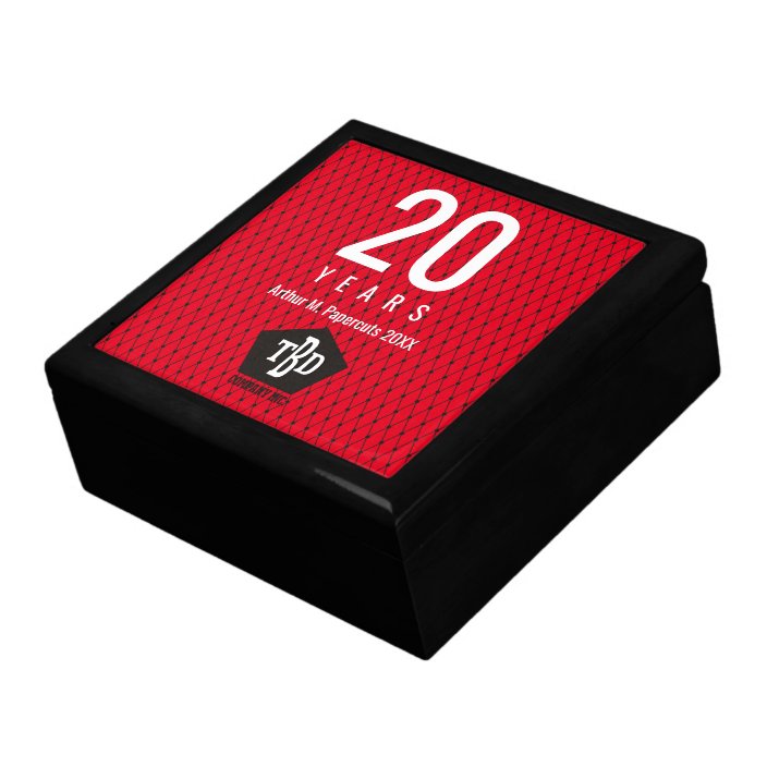 Custom colour milestone employee anniversary gift box Zazzle.co.uk