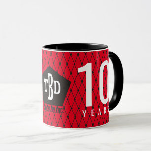 Custom colour milestone employee anniversary gift mug