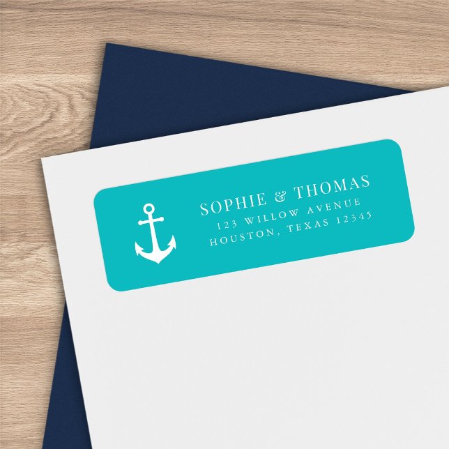 Custom Colour Modern Classic Anchor Return Address (Creator Uploaded)