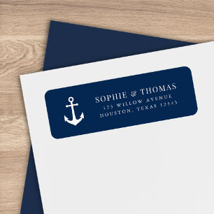 Custom Colour Modern Classic Anchor Return Address