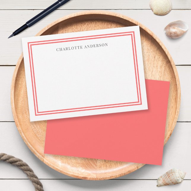 Custom Colour Modern Classic Borders Personalised Card (Creator Uploaded)