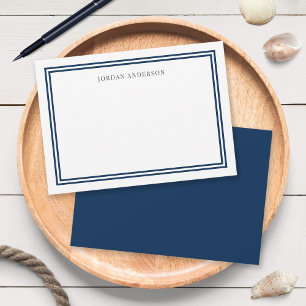 Custom Colour Modern Classic Borders Personalised Card