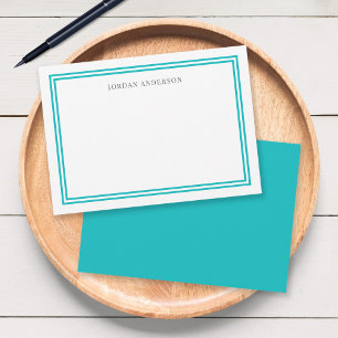Custom Colour Modern Classic Borders Personalised Card