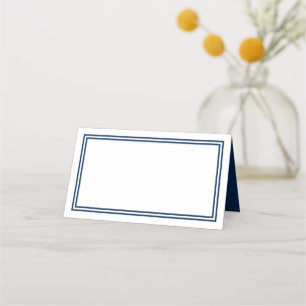 Custom Colour Modern Classic Borders Place Card
