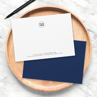 Custom Colour Modern Minimalist Add Logo Business Card
