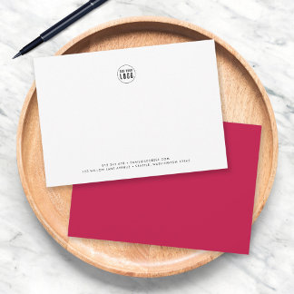 Custom Colour Modern Minimalist Add Logo Business Card