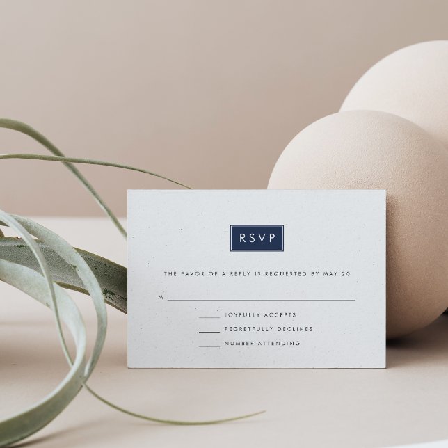 Custom Colour Modern Wedding RSVP Card (Creator Uploaded)