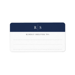 Custom Colour Monogram Address Label