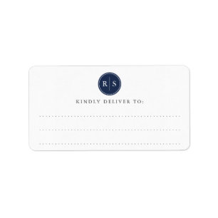 Custom Colour Monogram Address Label