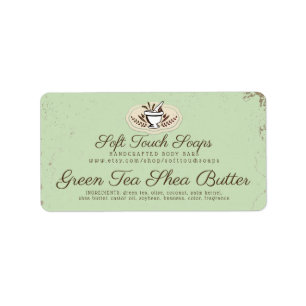 Custom colour mortar pestle handmade soap labels