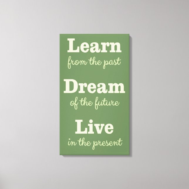 Custom colour Motivational Quote canvas print (Front)