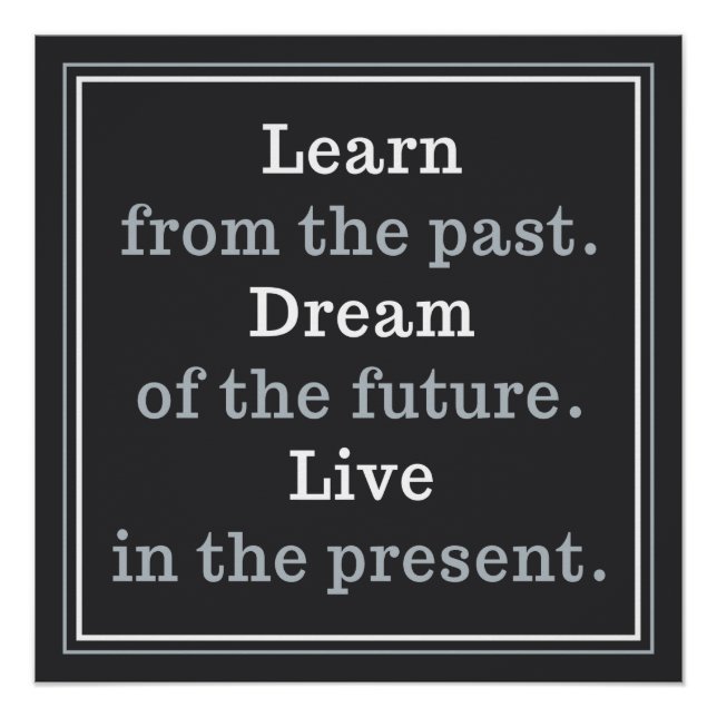 Custom colour Motivational Quote poster (Front)