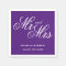 Custom colour Mr and Mrs paper napkins for wedding