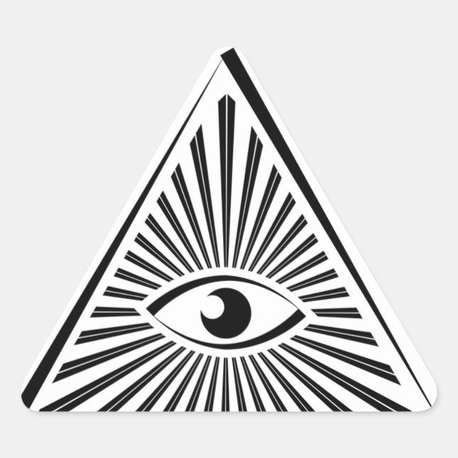 Custom Colour Mystery Eye Spy Pyramid NSA Echelon Triangle Sticker (Front)