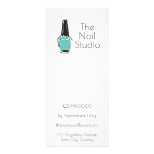 Custom Colour Nail Salon Manicure Pedicure Price Rack Card