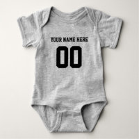 Custom Colour/Name Baby Sports Jersey Bodysuit