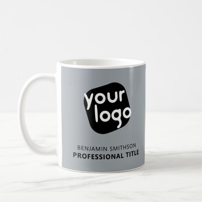 Custom Colour Name Title Add Your Logo Here Brande Coffee Mug (Left)