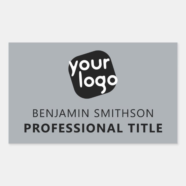 Custom Colour Name Title Add Your Logo Here Brande Rectangular Sticker (Front)