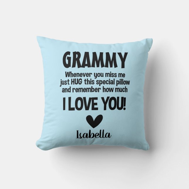 Custom Colour Personalised Grandparent Pillow (Front)