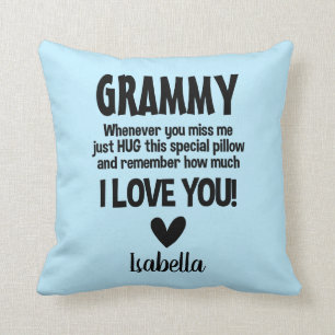 Custom Colour Personalised Grandparent Pillow
