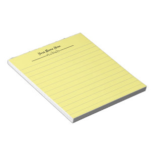 Custom Colour Personalised Lined Notepad