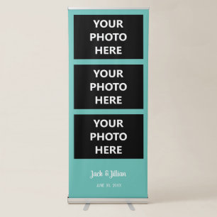 Custom Colour Photo Booth Photo Strip Collage Retractable Banner