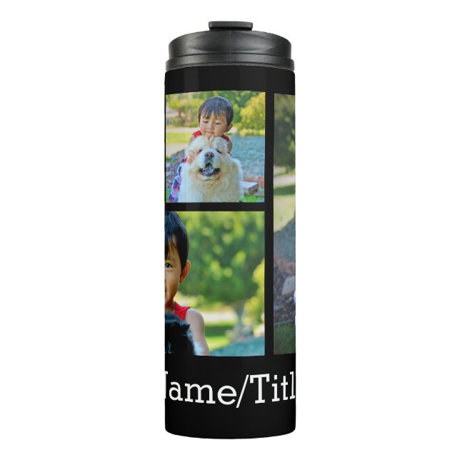 Custom Colour Photo Collage Thermal Tumbler (Front)