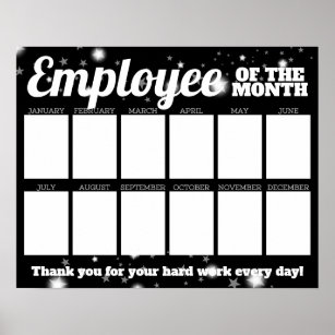 Custom colour photo employee of the month display  poster