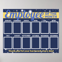 Custom colour photo employee of the month display