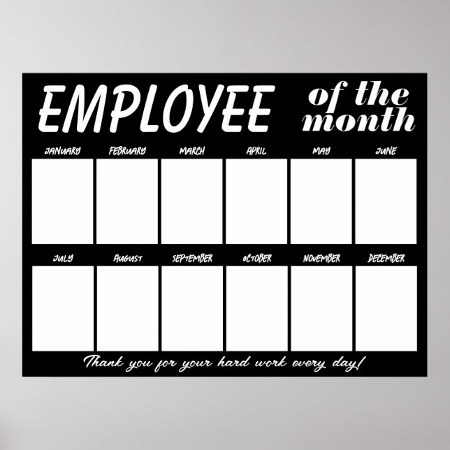 Custom colour photo employee of the month display  poster (Front)