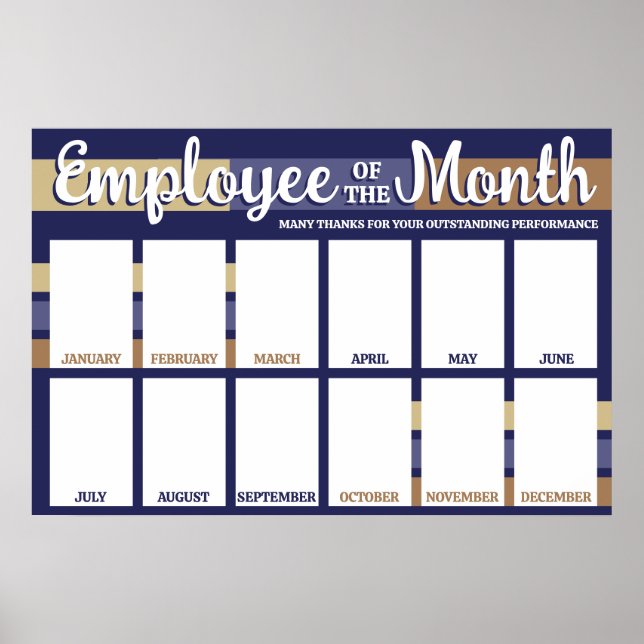 Custom colour photo employee of the month display poster (Front)