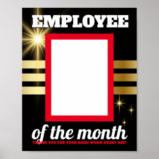 Custom colour photo insert employee of the month p poster