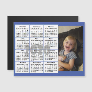 Custom Colour Photo Mini Calendar Magnetic Invitation