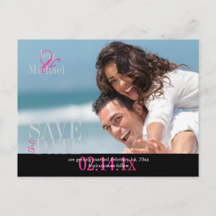 Custom Colour, Photo Save the Date Postcards