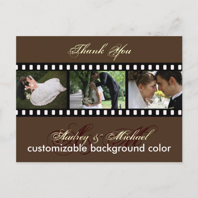 Custom Colour/Photos Thank you postcards (Front)