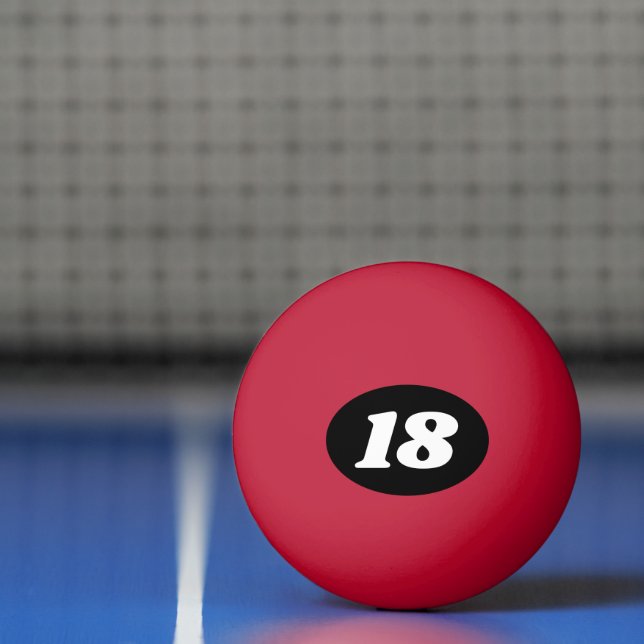 Custom colour ping pong balls for 18th Birthday (Net)