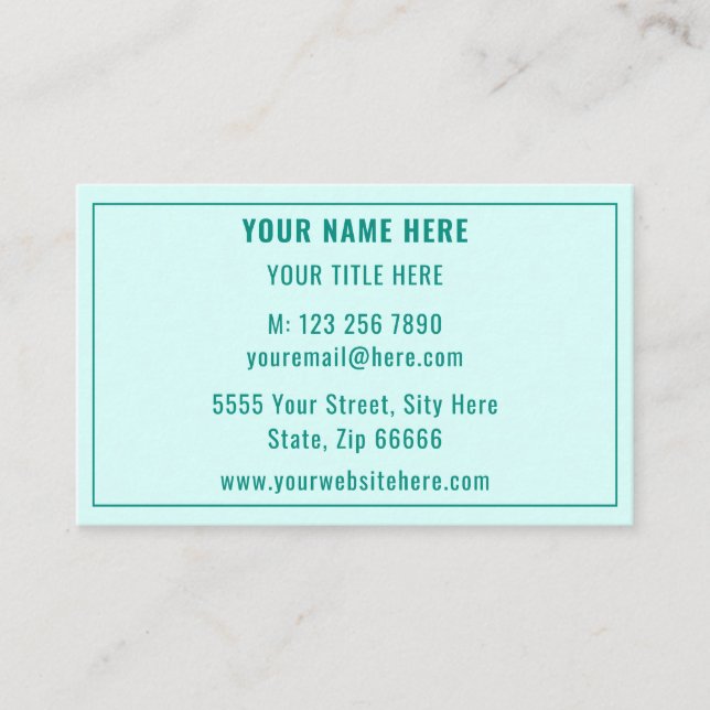 Custom Colour Promotional Business Card Template (Front)