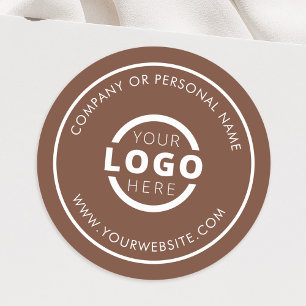 Custom Colour Promotional Business Logo Branded Classic Round Sticker