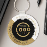 Custom Colour Promotional Business Logo Branded Key Ring<br><div class="desc">Easily personalise this coaster with your own company logo or custom image. You can change the background colour to match your logo or corporate colours. Custom branded keychains with your business logo are useful and lightweight giveaways for clients and employees while also marketing your business. No minimum order quantity. Bring...</div>