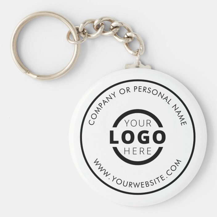 Custom Colour Promotional Business Logo Branded Key Ring Zazzle.co.uk