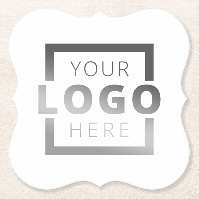 Custom Colour Promotional Business Logo Branded Paper Coaster (Front)