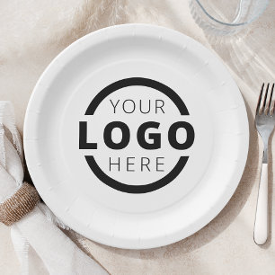 Custom Colour Promotional Business Logo Branded Paper Plate