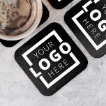 Custom Colour Promotional Business Logo Branded Square Paper Coaster<br><div class="desc">Easily personalise this coaster with your own company logo or custom image. You can change the background colour to match your logo or corporate colours. Customised promotional coasters with your business logo are great for corporate dinner events, or any event where paper coasters would be ideal. If you have a...</div>