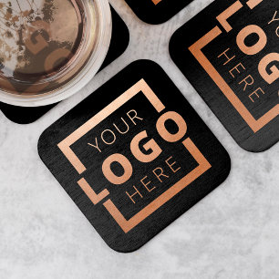 Custom Colour Promotional Business Logo Branded Square Paper Coaster