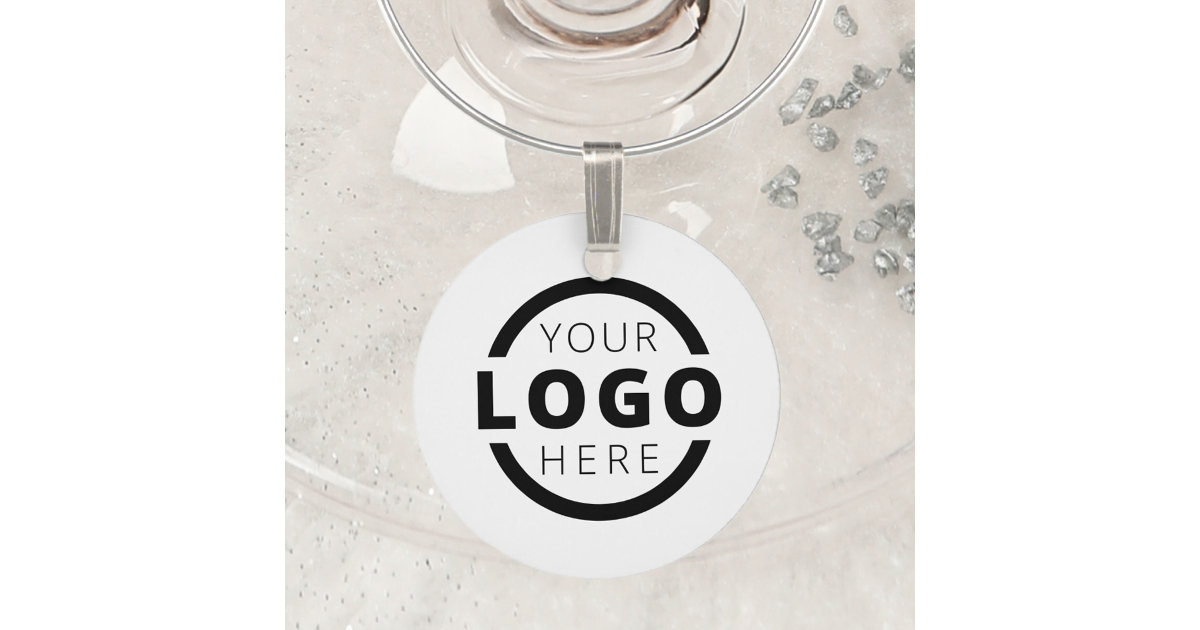 Custom Colour Promotional Business Logo Branded Wine Charm | Zazzle