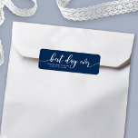 Custom Colour Relax Script Best Day Ever Wedding<br><div class="desc">This stylish wedding favour label features the words "best day ever" in white script against an editable background colour (click customise to change). It makes a great wedding favour label for your wedding favour gifts. It is easy to personalise; just replace the placeholder text to add your own information. For...</div>