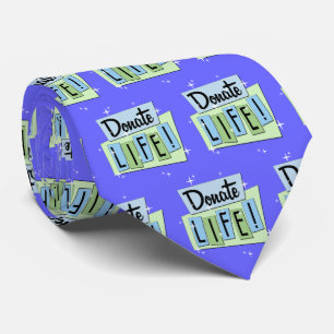 Custom colour Retro Donate Life Tie