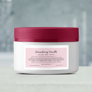 Custom Colour Script Lines Ingredients List Label