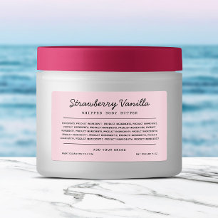 Custom Colour Script Lines Ingredients List Labels