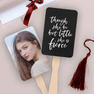 Custom Colour Script Little But Fierce Shakespeare Hand Fan